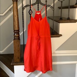 NWT Madewell Silk Red Mini Dress, Red, size 0